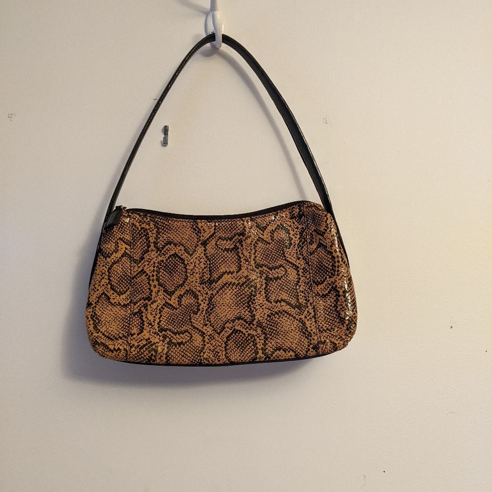Snake print handbag